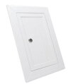 Plastové revízne dvierka ADV 475x475 mm, krycia plocha 500x500 mm, zámok na kľúč, vyberateľná dvierková časť