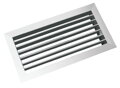 Nástenná hliníková vetracia mriežka s nastaviteľnými lamelami AHN-W 500x300 mm, biela RAL9016