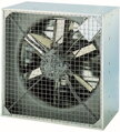 Priemyselný axiálny ventilátor ELICENT DYNAIR ZOO 63RS 0,37 kW s automatickou žaluziou, výkon 10 000 m3/h, 400V, IP54, AISI 304