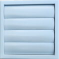 MV100VJ Gravitačná ventilačná mriežka sivá s prírubou 100mm, 154x154mm, odolný plast
