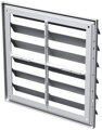 MV250J Plastová Gravitačná Mriežka 250x250 mm Bez Príruby s Žalúziami