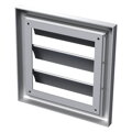 MV100J Plastová Gravitačná Mriežka bez Príruby - 154x154mm, Viacprvková Štruktúra, Vonkajšia Montáž