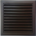 Plastová vetracia mriežka MV120S hnedá s UV ochranou a sieťkou proti hmyzu, 186x186mm