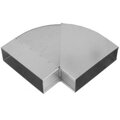 Regulovateľné Koleno z Pozinkovaného Plechu 150x50 mm, Uhol 45-90°, Hrúbka 0,5 mm