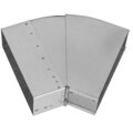 Regulovateľné koleno 25-45° pre hranaté kanály 150x50 mm - pozinkovaný plech