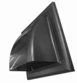 Vetracia mriežka GRAFIT 190x190 mm s prírubou Ø100 mm a spätnou klapkou, ABS plast