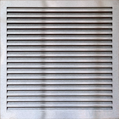 Hliníková vetracia mriežka VZ 700x700 mm Natur s pevnými lamelami a zabudovacím rámčekom