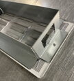 Hliníková Vetracia Mriežka s Rámčekom 140x260mm pre Potrubie 220x90mm, Biela s Proti-hmyzovou Sieťkou