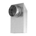 Kolmý prechodový kanál 100mm na hranaté potrubie 150x50mm, pozinkovaný plech