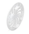 Nastaviteľná plastová vetracia mriežka AMV 150ZRS so zatváraním a sieťkou proti hmyzu, biela, ABS plast, 100-150mm