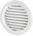Plastová vetracia mriežka MV80BVS, biela, so sieťkou proti hmyzu, 80mm, ABS plast