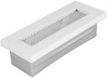 Krbová mriežka biela 150x50 mm z ocele pre teplovzdušné rozvody
