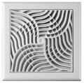 Biela Vetracia Mriežka 190x190 mm s Prírubou a Sieťkou proti Hmyzu, ABS Plast, 100 mm