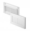 Biela koncová mriežka KP75-30 s UV odolnosťou, ABS plast, 75x150 mm