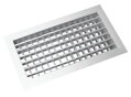 AHVN-W Biela Hliníková Nástenná Vetracia Mriežka 500x300mm s Nastaviteľnými Lamelami