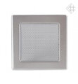 Kratki 17x17 Krbová Mriežka Chrom Matná bez Žalúzie - Oceľová Ventilačná Mriežka na Krb a Steny