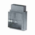 Kanál na mriežku 17x17, pozinkovaný plech 150x50mm pre prívod vzduchu ku krbu