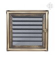 Kratki 17x17 cm Krbová Mriežka so Žaluziou - Oceľová Rustikálna Ventilačná Mreža