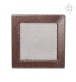 Kratki Krbová Mriežka 17x17 cm Čiernomedená bez Žalúzie - Oceľ, Tepelná Odolnosť, Montážny Rámik