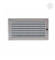 Kratki Krbová Mriežka 17x30 cm Chrom Matná so Žalúziou - Oceľová Ventilačná Mriežka s Tepelnou Odolnosťou