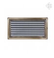 Kratki Krbová Mriežka Rustik 17x30 cm so Žaluziou z Kvalitnej Ocele