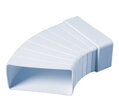 Koleno na potrubie 60x204mm, 45° uhol, biely plast, kód 82810