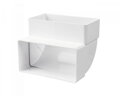 Koleno pre plastové hranaté potrubie KP75-25, 75x150mm, 90-stupňové vertikálne, biely plast