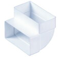 Koleno 90° pre plastové potrubie 60x204mm, biele, kód 8282