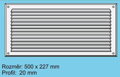 Plastová vetracia mriežka A5023 bez sieťky - 500x227mm, biela, ABS plast