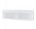 Obojstranná plastová vetracia mriežka MV380/2 do dverí, biela, 86x358 mm, bez sieťky proti hmyzu