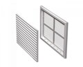 Plastová Vetracia Mriežka MV170S s UV Odolnou Sieťkou proti Hmyzu, Krycia Plocha 299x221mm