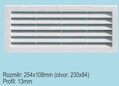 Plastová Vetracia Mriežka 254x108mm s Sieťkou z ABS Plastu - Model P 25R2510B