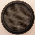 Plastová vetracia mriežka MV51/2BVS čierna s integrovanou sieťkou proti hmyzu, 47mm vnútorný rozmer, 59mm krycia plocha, ABS plast, 2ks