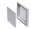 Plastová vetracia mriežka MV100S so sieťkou proti hmyzu, UV odolná, 154x154mm