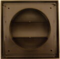 Hnedá Gravitačná Mriežka s Prírubou 100mm MV100VJ - Plastová Ventilačná Mriežka 154x154mm