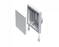 Plastová vetracia mriežka MV100VRS s prírubou 100mm a sieťkou, rozmer 154x154mm