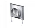 Plastová vetracia mriežka MV100VRS s prírubou 100mm a sieťkou, rozmer 154x154mm