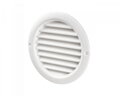 Plastová Vetracia Mriežka MV125 BVS - Biela, Ø125mm, Krycia plocha 160mm, ABS plast, So Sieťkou proti Hmyzu
