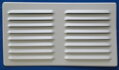 Hliníková vetracia mriežka s protidažďovými žaluziami OPZ 500x190 mm, biela