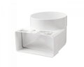 Prechodka pre plastové potrubie 55x110mm na Ø100mm - Kód 521, biely plast, 90° uhlové pripojenie