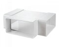 Plastová T-Rozbočka KP120-26 pre Ploché Potrubie 60x120mm - Biele
