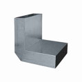 Kanálové koleno 150x50mm, 90° pre stenu a strop, pozinkovaný plech
