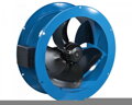Priemyselný potrubný ventilátor VENTS VKF 4E 450 s prírubou, priemer 462mm, prietok vzduchu 4680m3/h, napätie 230V