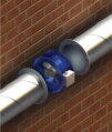 Priemyselný potrubný axiálny ventilátor VENTS VKF 4E s prírubou, priemer 645mm, výkon 11900m3/h, 230V