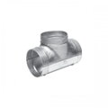 Pozinkovaná T-rozbočka TM Ø125ZN s priemerom 123 mm