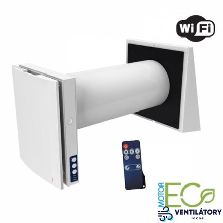 Lokálny rekuperátor BLAUBERG VENTO EXPERT A50-1 S8 W V.3 s Wi-Fi, Ø160mm, výkon 50m3/h, prevádzka do -30°C, vyhrievaná vonkajšia mriežka