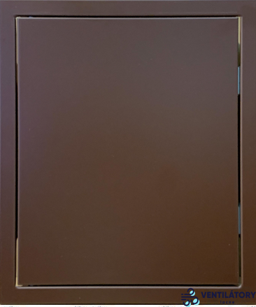 Kovové revízne dvierka 400x600 mm hnedé s tlačným zámkom, ocelový plech 1 mm