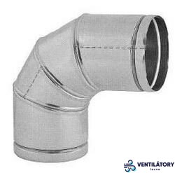 Regulovateľné koleno Ø125 mm/0-90° z pozinkovaného plechu pre vzduchotechniku