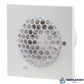 Ventilátor do kúpeľne VENTS 100T Quiet S s časovým dobehom, spätnou klapkou a gulôčkovými ložiskami, výkon 99 m³/h, ∅100 mm, znížená hlučnosť 230V