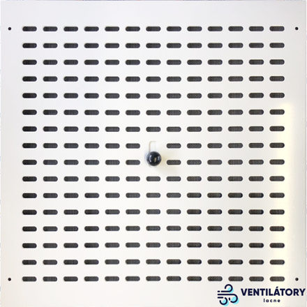Uzatvárateľná Hliníková Vetracia Mriežka 400x400mm - Biela, Bez Sieťky, RAL 9010